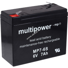 Multipower Ólom akku 6V 7Ah (Multipower) típus MP7-6S helyettesíti: 6V 7,2Ah barkácsgép akkumulátor