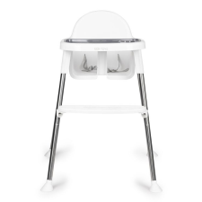 Multistore Etetőszék 2 az 1-ben tálcával övekkel fehér etetőszék