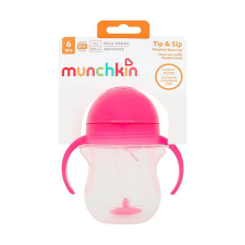 MUNCHKIN Any angle súlyozott szívószálas itatópohár, 207 ml (rózsaszín) itatópohár