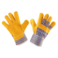  Munkakesztyű, sárga hasított marhabőr, 4243X, 10,5" védőkesztyű