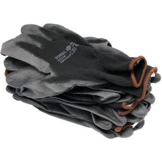  Munkavédelmi kesztyű fekete, 9-es méret (12 pár) TO-74077