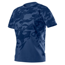  Munkavédelmi póló, CAMO Navy, tengerészkék, terepmintás, 100% pamut, XL munkaruha