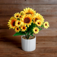  Műnövény dekoráció - napraforgó - 20 x 8 cm dekoráció
