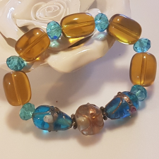  Muránói üveg karkötő  1 cm-es karkötő