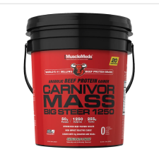 Musclemeds Carnivor™ Mass Big Steer - Marhafehérje Alapú Tömegnövelő (6.79 kg, Csokoládés Fudge) vitamin és táplálékkiegészítő