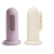 MUSHIE Finger Toothbrush ujjra húzható fogkefe gyermekeknek Soft Lilac/Ivory 2 db