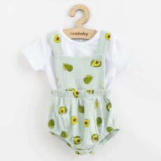  Muslin babakészlet Rövidnadrág és Póló New Baby Avocado, vel. 68 (4-6 h)