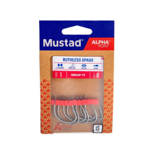 MUSTAD RUTHLESS SPADE TITAN STEEL 1 10DB/CSOMAG horog