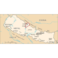 Mustán térkép Nepál Himalaya Montán 1:1 200 000 térkép