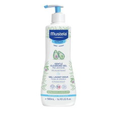 Mustela Babafürdető Gél Testre és Hajra, 500 ml babafürdető, babasampon