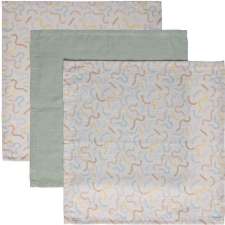  Muszlin arctörlő kendő 3 db Luma Multi Lines babatörülköző, kifogó