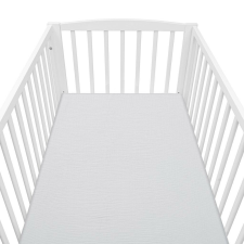  Muszlin kiságyba való lepedő New Baby 120x60 cm szürke babaágynemű, babapléd