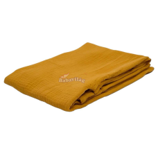  Muszlin takaró dupla 90x155 mustár babaágynemű, babapléd