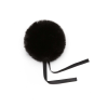  Műszőrme pompom, 11cm - Fekete