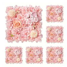  Művirág dekorációs falpanel 6 db pink BH135643 dekoráció