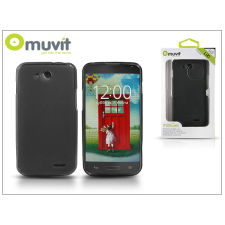 Muvit LG L90 D405 hátlap - Muvit miniGel - füst fekete (I-MUSKI0337) tok és táska