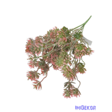  Műzöld díszítő csokor 37cm 3112 - Rózsaszín dekorációs kellék