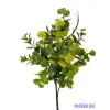  Műzöld leveles csokor 37 cm - Sárga