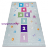 My carpet company kft BAMBINO 1075 mosható szőnyeg komló, számok gyerekeknek csúszásgátló - zöld 80x150 cm