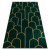 My carpet company kft Bolti 21. EMERALD szőnyeg 1021 glamour, elegáns art deco, üveg zöld / arany 80x150 cm