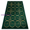 My carpet company kft EMERALD szőnyeg 1010 glamour, elegáns körökben üveg zöld / arany 240x330 cm