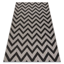 My carpet company kft Fonott sizal floorlux szőnyeg 20340 ezüst / fekete Cikcakk 120x170 cm lakástextília