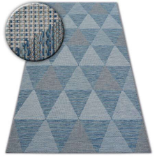 My carpet company kft Fonott sizal szőnyeg LOFT 21132 HÁROMSZÖGEK elefántcsont/ezüst/kék 160x230 cm lakástextília