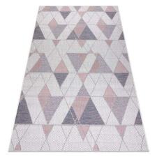 My carpet company kft Fonott sizal szőnyeg SION Geometriai, háromszögek 3006 lapos szövött ecru / rózsaszín 160x220 cm lakástextília