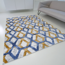 My carpet company kft Modern szőnyeg akció, ZARIF 9960 kék-arany 80x150cm lakástextília