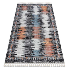 My carpet company kft Modern szőnyeg BELLE BR23A fekete / bézs Rojt 80x150 cm lakástextília