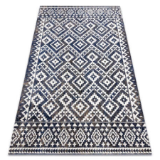 My carpet company kft Modern szőnyeg MUNDO E0561 gyémánt, cikcakk 3D szabadtéri kék / bézs 200x290 cm lakástextília