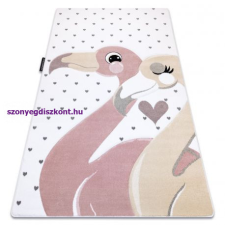 My carpet company kft PETIT szőnyeg FLAMINGOS Flamingók szív krém 80x150 cm lakástextília