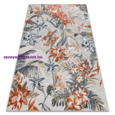 My carpet company kft Szőnyeg BOTANIC 65262 Virágok, lapos szőtt - szürke 117x170 cm lakástextília