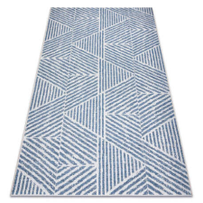 My carpet company kft Szőnyeg COLOR 47176360 SISAL vonalak, háromszögek, bézs / kék 80x150 cm lakástextília
