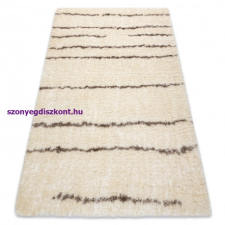 My carpet company kft Szőnyeg FLUFFY 2371 shaggy csík - krém / bézs 140x190 cm lakástextília