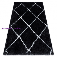 My carpet company kft Szőnyeg FLUFFY 2373 shaggy - antracit / fehér 120x170 cm lakástextília