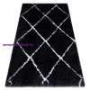 My carpet company kft Szőnyeg FLUFFY 2373 shaggy - antracit / fehér 160x220 cm