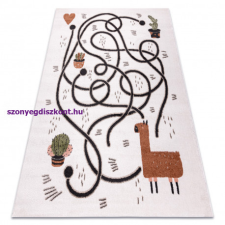 My carpet company kft Szőnyeg FUN Game gyerekeknek, játék, láma krém 200x290 cm lakástextília