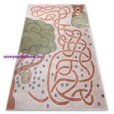 My carpet company kft Szőnyeg FUN Honey gyerekeknek, medve, méhek bézs 180x270 cm lakástextília