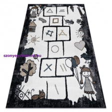 My carpet company kft Szőnyeg FUN Hop gyerekeknek, ugróiskola, állatok fekete 80x150 cm lakástextília