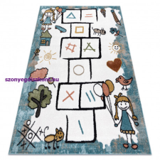 My carpet company kft Szőnyeg FUN Hop gyerekeknek, ugróiskola, állatok kék 180x270 cm lakástextília