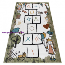My carpet company kft Szőnyeg FUN Hop gyerekeknek, ugróiskola, állatok zöld 140x190 cm lakástextília