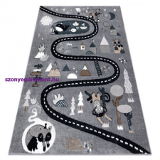 My carpet company kft Szőnyeg FUN Route gyerekeknek, utca, állatok szürke 240x330 cm lakástextília
