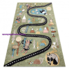 My carpet company kft Szőnyeg FUN Route gyerekeknek, utca, állatok zöld 160x220 cm