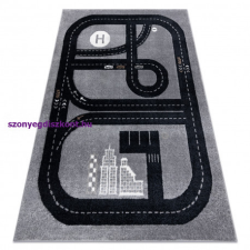 My carpet company kft Szőnyeg FUN Track gyerekeknek, utca, város szürke 80x150 cm lakástextília