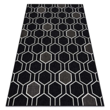 My carpet company kft Szőnyeg SPRING 20404993 Hatszög szizál, hurkolt - fekete 140x200 cm lakástextília