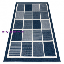 My carpet company kft Szőnyeg SPRING 20426994 négyzetek, szizál, hurkolt - kék 200x290 cm lakástextília
