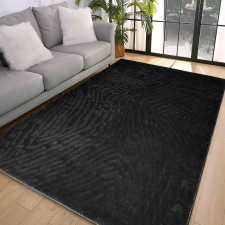 My carpet Den. Deluxy design Fekete Puha Szőnyeg 66x220cm-hátul gumis lakástextília