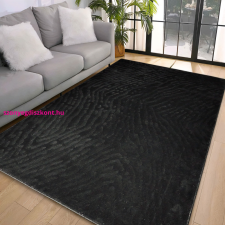 My carpet Den. Deluxy design Fekete Puha Szőnyeg 80x150cm-hátul gumis lakástextília