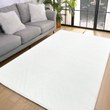 My carpet Den. Deluxy rombusz fehér Puha Szőnyeg 66x220cm-hátul gumis lakástextília